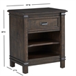 American Woodcrafters Farmwood 1-drawer Rustic Brown Wood Nightstand