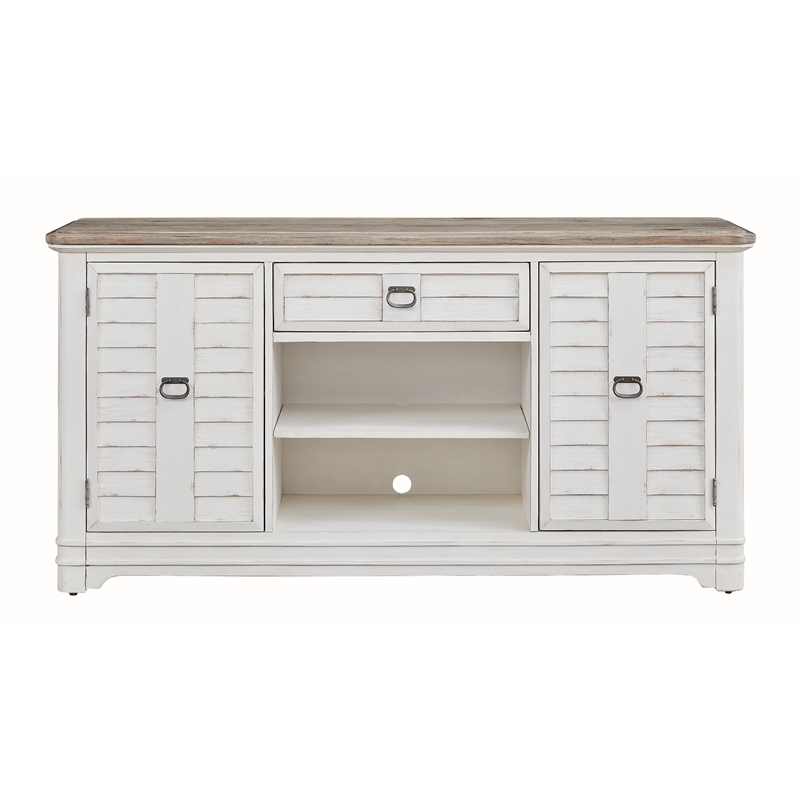 Meadowbrook Server - Whitewash with Sand Top