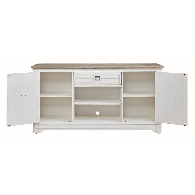 Meadowbrook Server - Whitewash with Sand Top