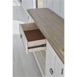 Meadowbrook Server - Whitewash with Sand Top