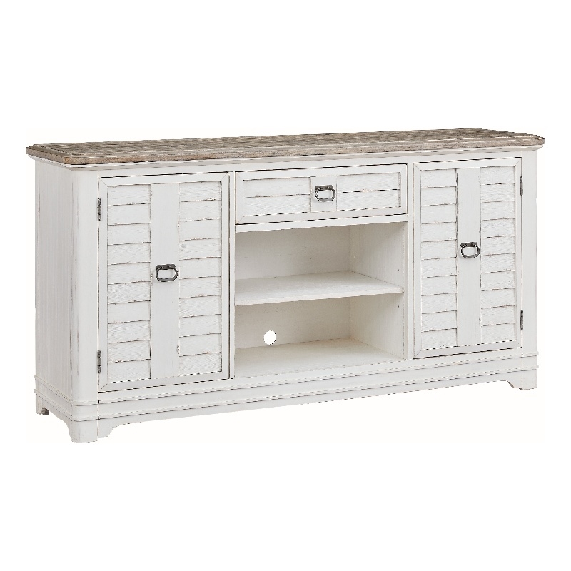 Meadowbrook Server - Whitewash with Sand Top