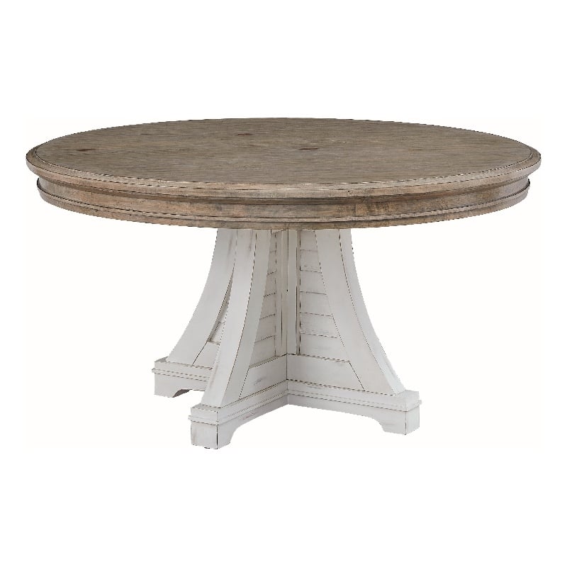Meadowbrook Round Dining Table - Whitewash Sand