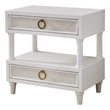 Switchgrass 2-Drawer with Open Shelf Nightstand - White