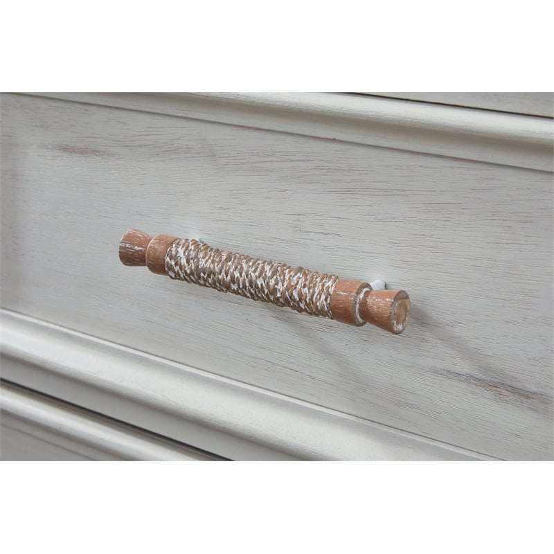 Beach Comber Nightstand - Weathered White - Sand Top