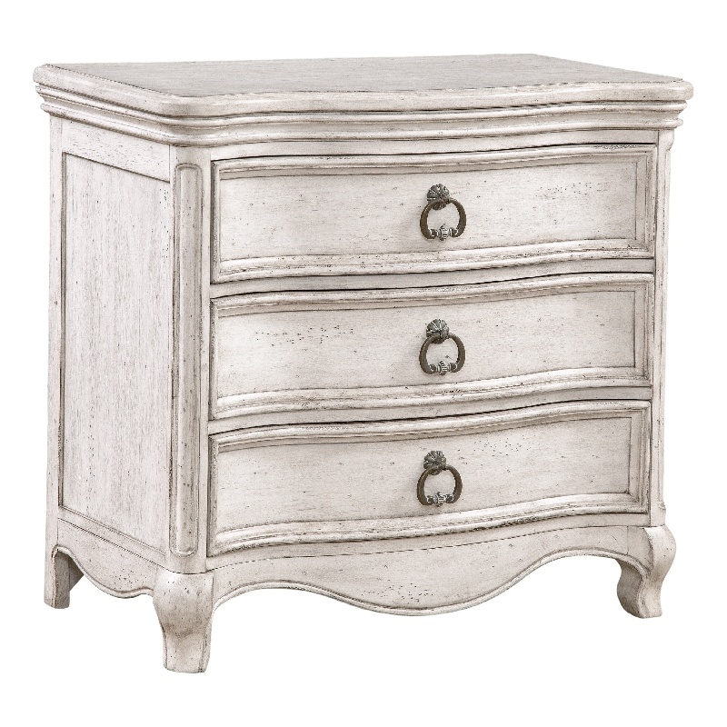 Genoa 3-Drawer Nightstand - Antique White