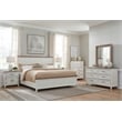 Beach Comber Full Panel Bed - Weathered White - Sand Top