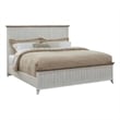 Beach Comber Full Panel Bed - Weathered White - Sand Top