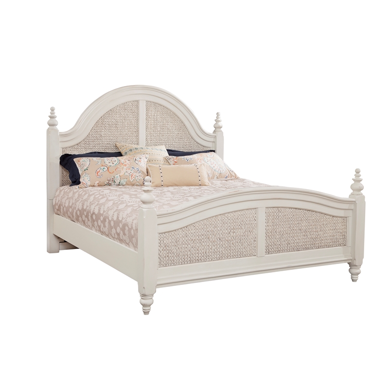 Rodanthe King 6 Piece Woven Bedroom Set - Dove White