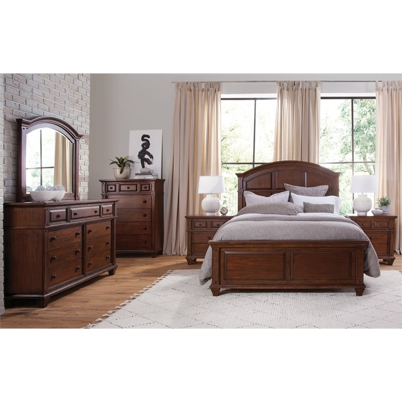 American Woodcrafters Sedona King 4 Piece Bedroom Set - Cinnamon Cherry
