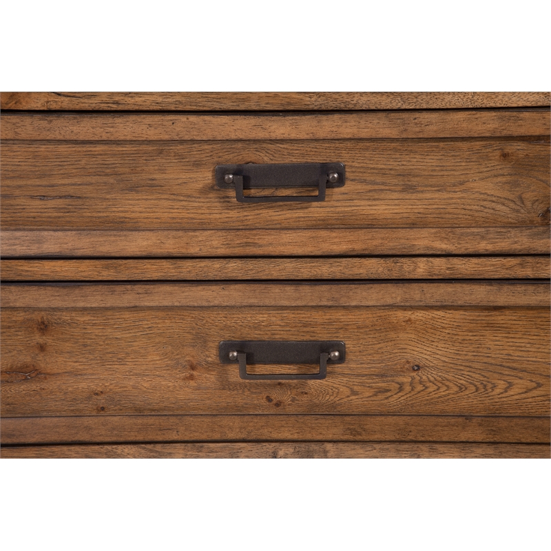 Oakdale 4 Piece Queen Bedroom Set - Bed Dresser Mirror and Nightstand