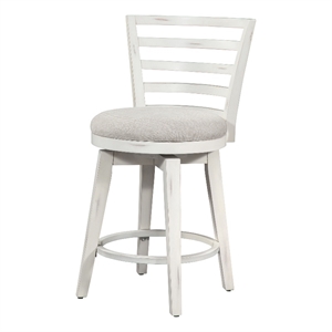 Meadowbrook Counter Height Swivel Stool - Whitewashed