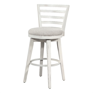 Meadowbrook Bar Height Swivel Stool - Whitewashed