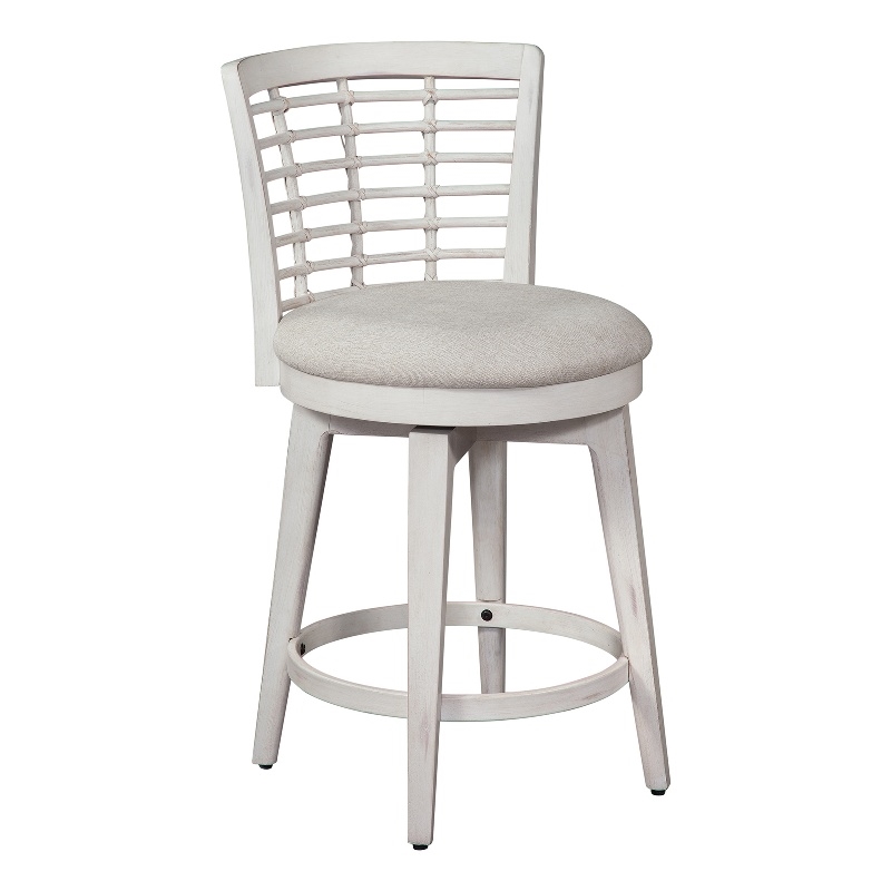 Beach Comber Counter Height Swivel Stool - Weathered White