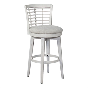 Beach Comber Bar Height Swivel Stool - Weathered White