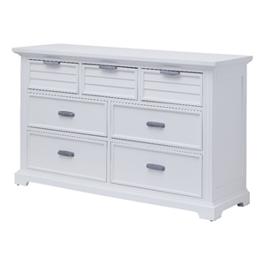 Heritage Coast 7-Drawer Dresser - Coastal White