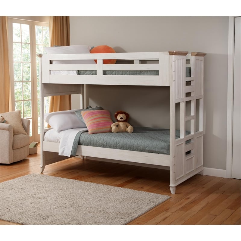 Beach Comber Twin Bunkbed -  Weathered White - Sand Top