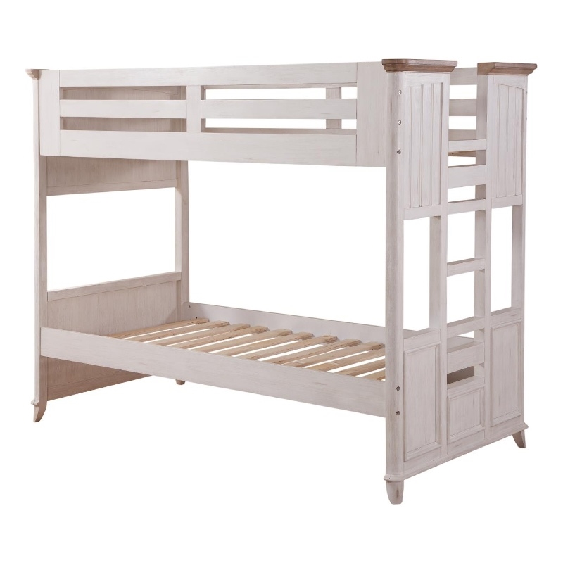 Beach Comber Twin Bunkbed -  Weathered White - Sand Top