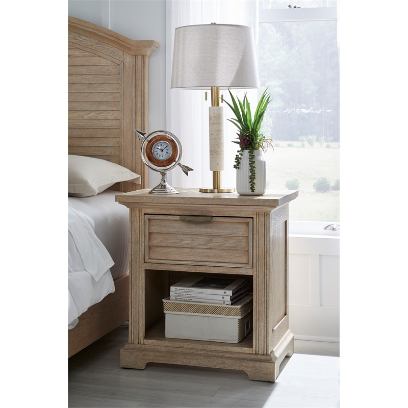 Heritage Coast 1-Drawer Night Stand With USB - Sea Oat