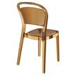 Compamia Bee Polycarbonate Patio Dining Chair in Transparent Amber