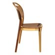Compamia Bee Polycarbonate Patio Dining Chair in Transparent Amber