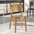 Compamia Bee Polycarbonate Patio Dining Chair in Transparent Amber