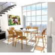 Compamia Bee Polycarbonate Patio Dining Chair in Transparent Amber