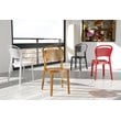 Compamia Bee Polycarbonate Patio Dining Chair in Transparent Amber