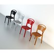 Compamia Bee Polycarbonate Patio Dining Chair in Transparent Amber