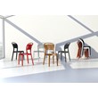 Compamia Bee Polycarbonate Patio Dining Chair in Transparent Amber