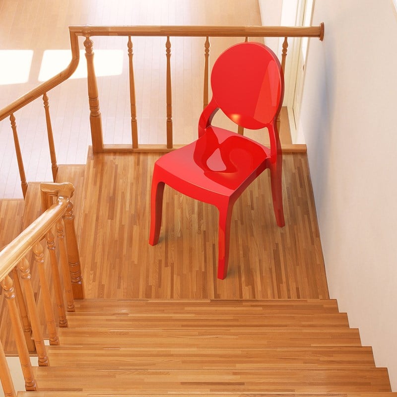 Compamia Elizabeth Polycarbonate Patio Dining Chair in Glossy Red