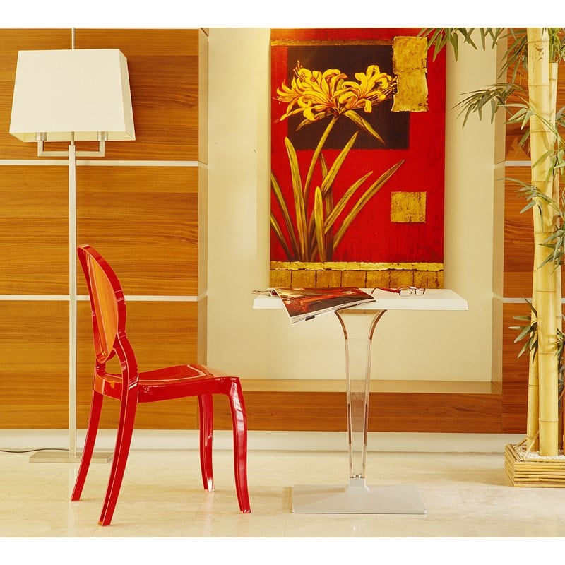 Compamia Elizabeth Polycarbonate Patio Dining Chair in Glossy Red