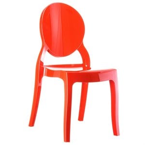 Compamia Elizabeth Polycarbonate Patio Dining Chair in Glossy Red