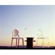 Compamia Elizabeth Polycarbonate Patio Dining Chair in Glossy White