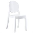 Compamia Elizabeth Polycarbonate Patio Dining Chair in Glossy White