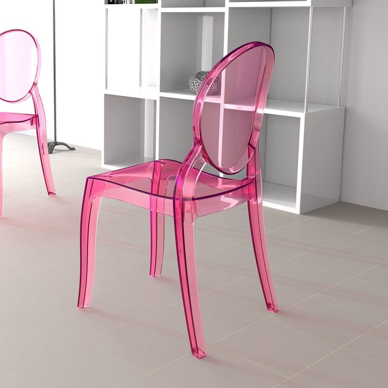 Compamia Elizabeth Polycarbonate Patio Dining Chair in Pink