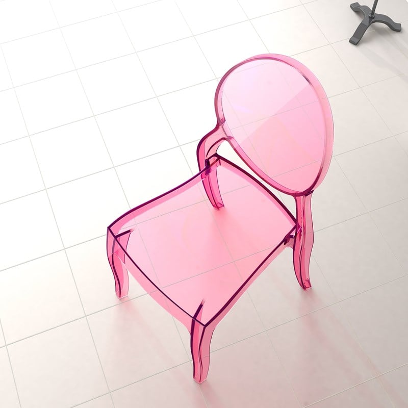 Transparent deals pink chair