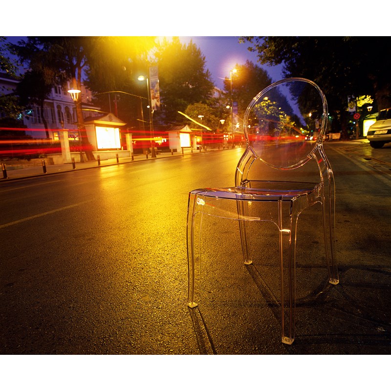 Compamia Elizabeth Polycarbonate Patio Dining Chair in Clear