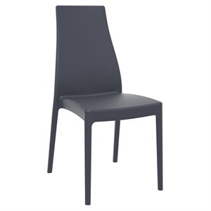 Compamia Miranda Patio Dining Chair in Dark Gray