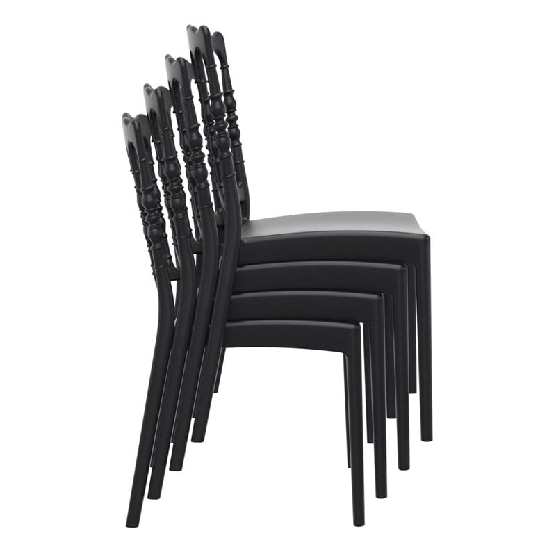 Compamia Napoleon Patio Dining Chair in Black