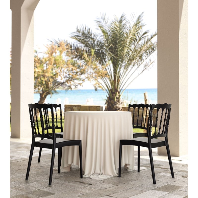 Compamia Napoleon Patio Dining Chair in Black