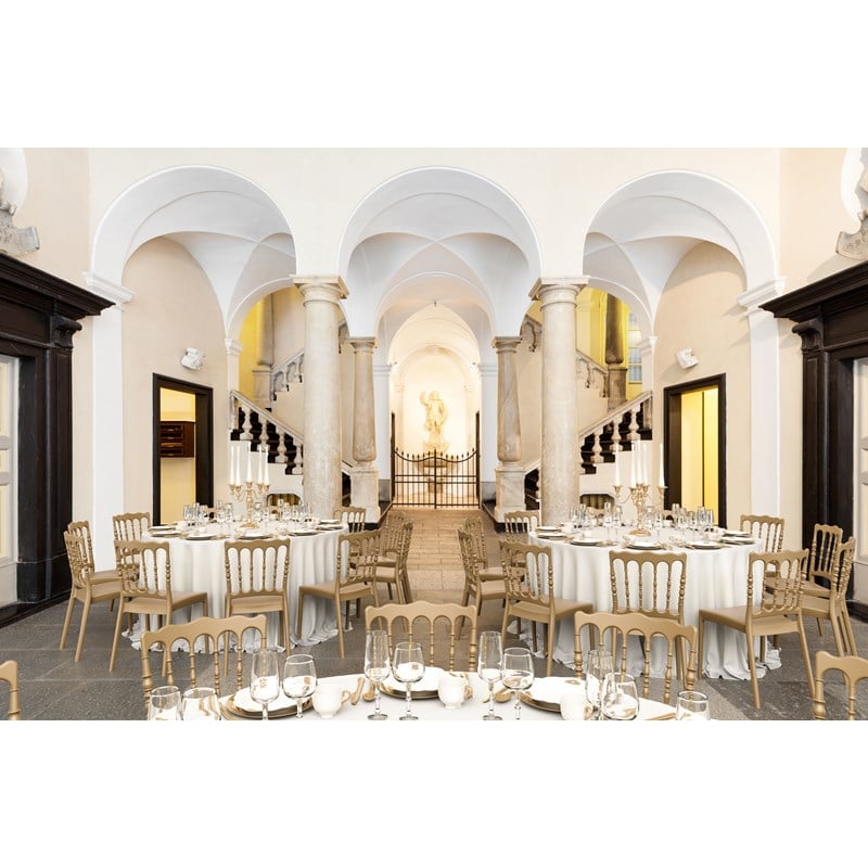 Compamia Napoleon Patio Dining Chair in Gold