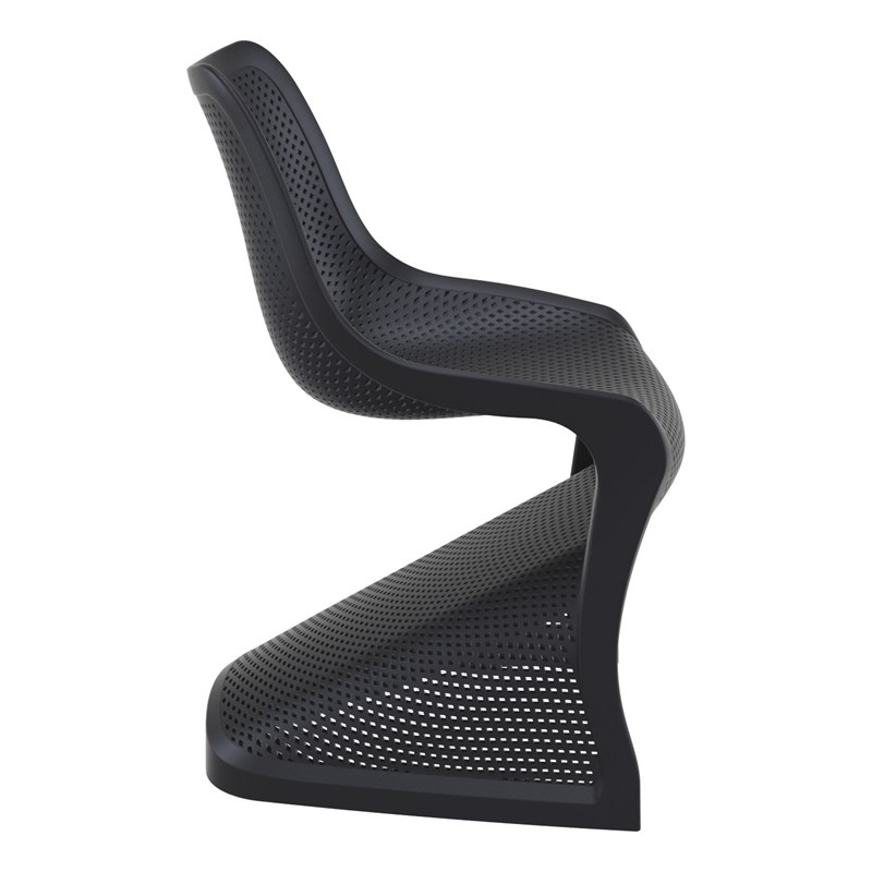 Compamia Bloom Patio Dining Chair in Black