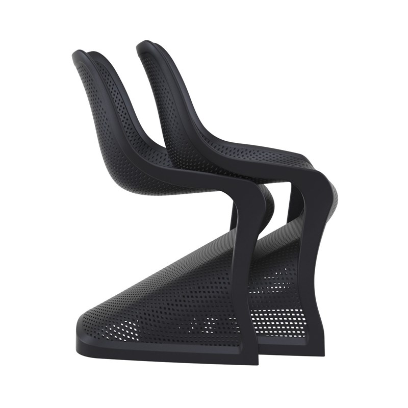 Compamia Bloom Patio Dining Chair in Black