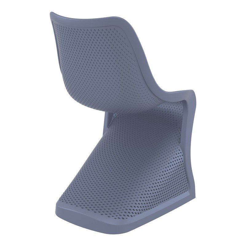 Compamia Bloom Patio Dining Chair in Dark Gray