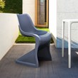 Compamia Bloom Patio Dining Chair in Dark Gray