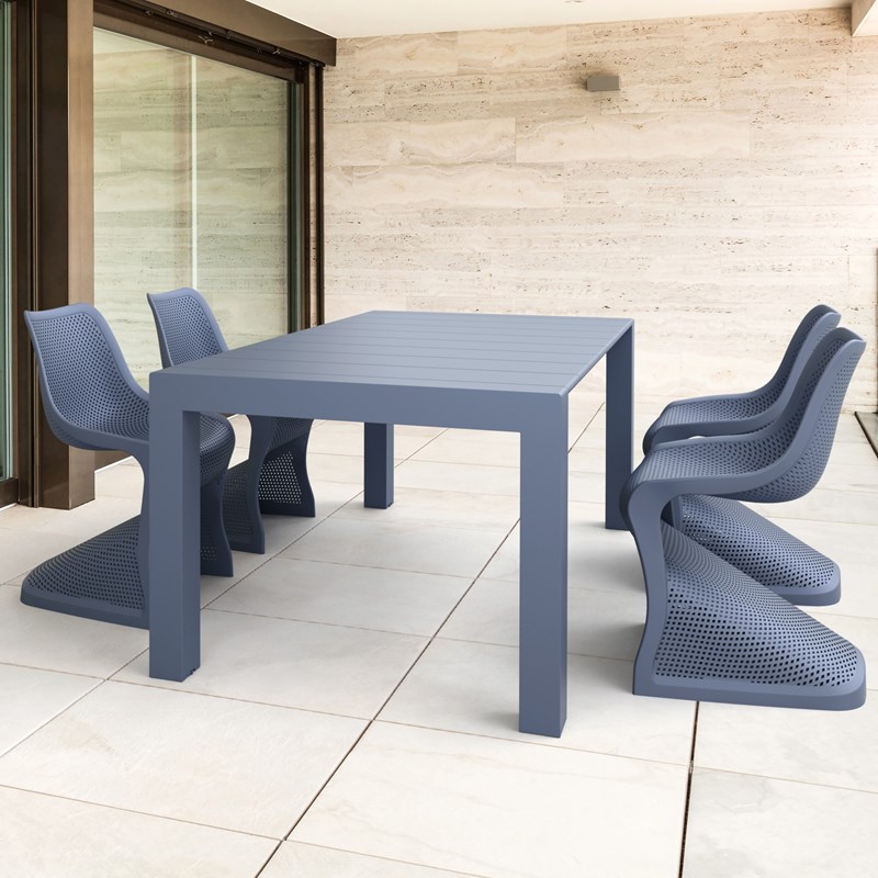 Compamia Bloom Patio Dining Chair in Dark Gray