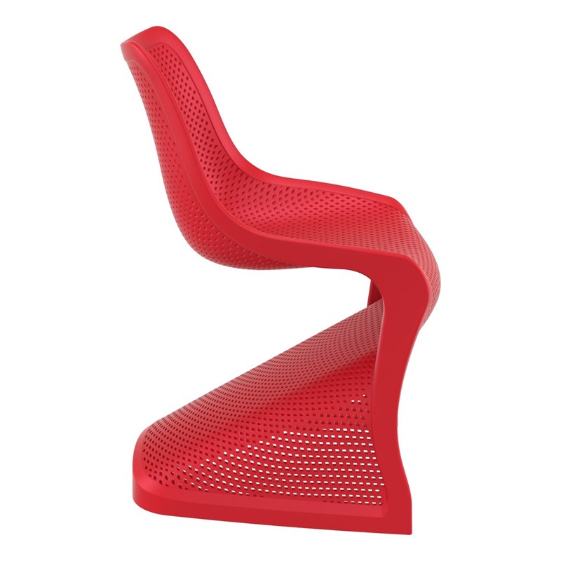 Compamia Bloom Patio Dining Chair in Red