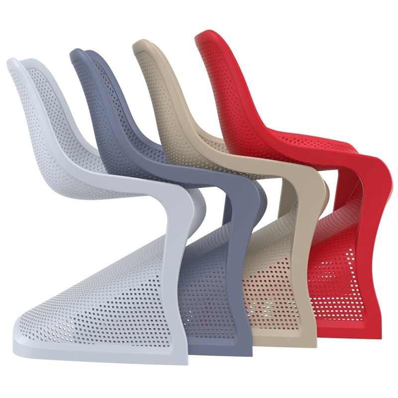 Compamia Bloom Patio Dining Chair in Red