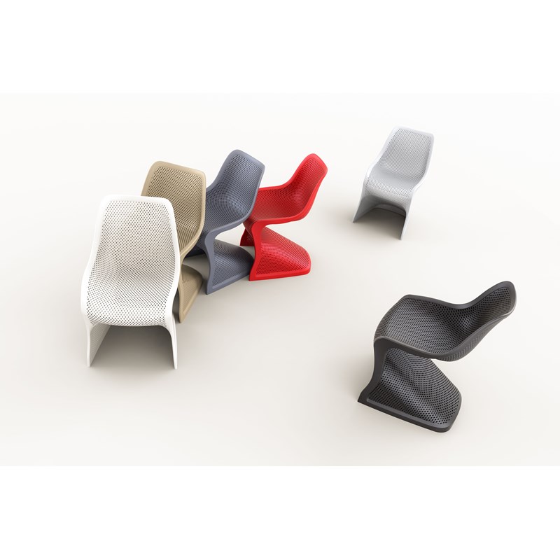 Compamia Bloom Patio Dining Chair in Silver Gray