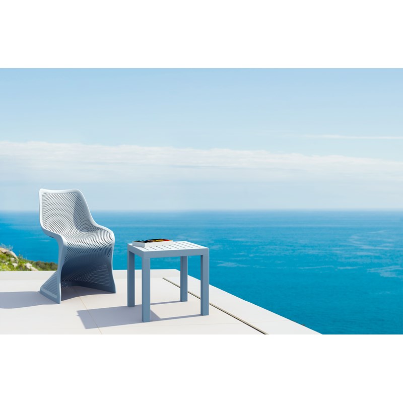 Compamia Bloom Patio Dining Chair in Silver Gray